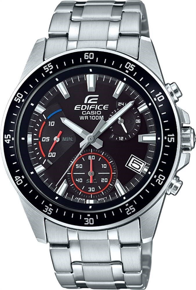 Casio EFV-540D-1AVUDF Quartz Çelik Gri Siyah Kadran 10 ATM 44 mm Erkek Kol Saati