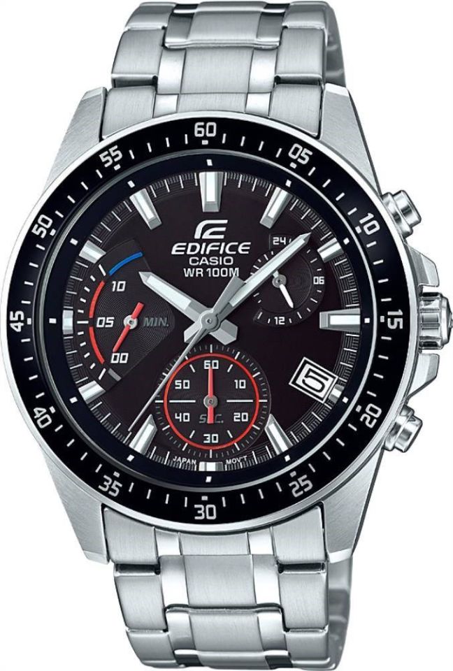 Casio EFV-540D-1AVUDF Quartz Çelik Gri Siyah Kadran 10 ATM 44 mm Erkek Kol Saati