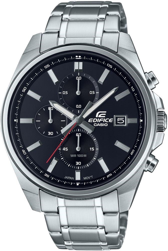 Casio EFV-610D-1AVUDF Quartz Çelik Gri Siyah Kadran 44 mm Erkek Kol Saati
