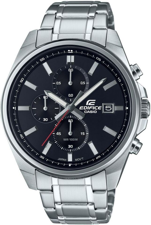 Casio EFV-610D-1AVUDF Quartz Çelik Gri Siyah Kadran 44 mm Erkek Kol Saati