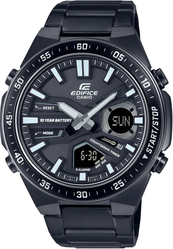 Casio EFV-C110DC-1ADF Quartz Çelik Siyah 10 ATM 47 mm Erkek Kol Saati