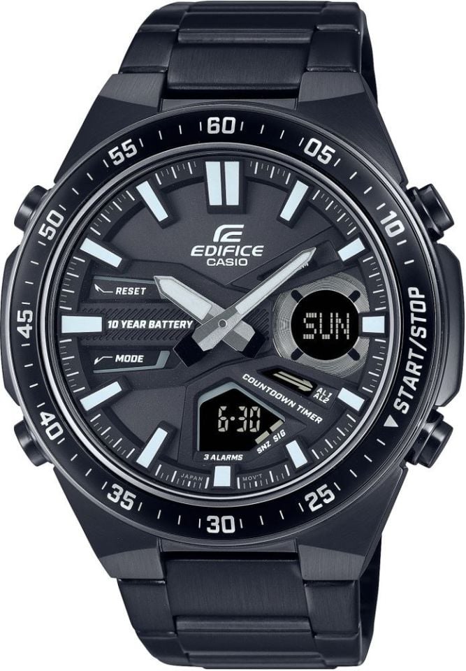 Casio EFV-C110DC-1ADF Quartz Çelik Siyah 10 ATM 47 mm Erkek Kol Saati