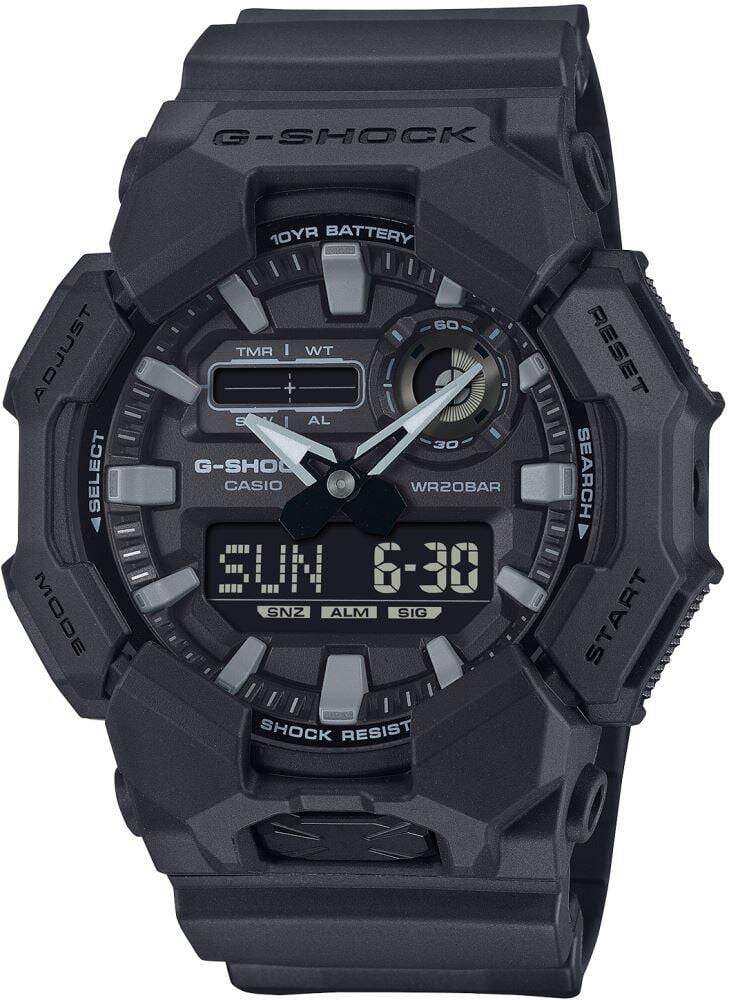 Casio GA-010-1A1DRN Quartz Silikon Siyah 20 ATM 52 mm Erkek Kol Saati