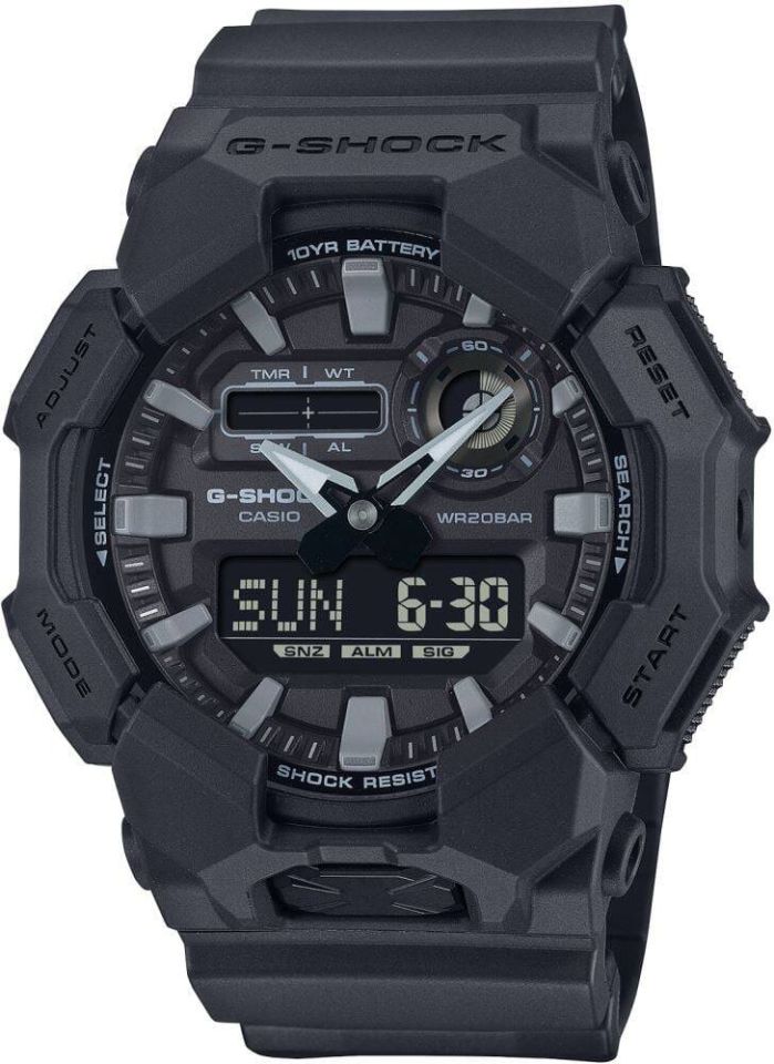 Casio GA-010-1A1DRN Quartz Silikon Siyah 20 ATM 52 mm Erkek Kol Saati