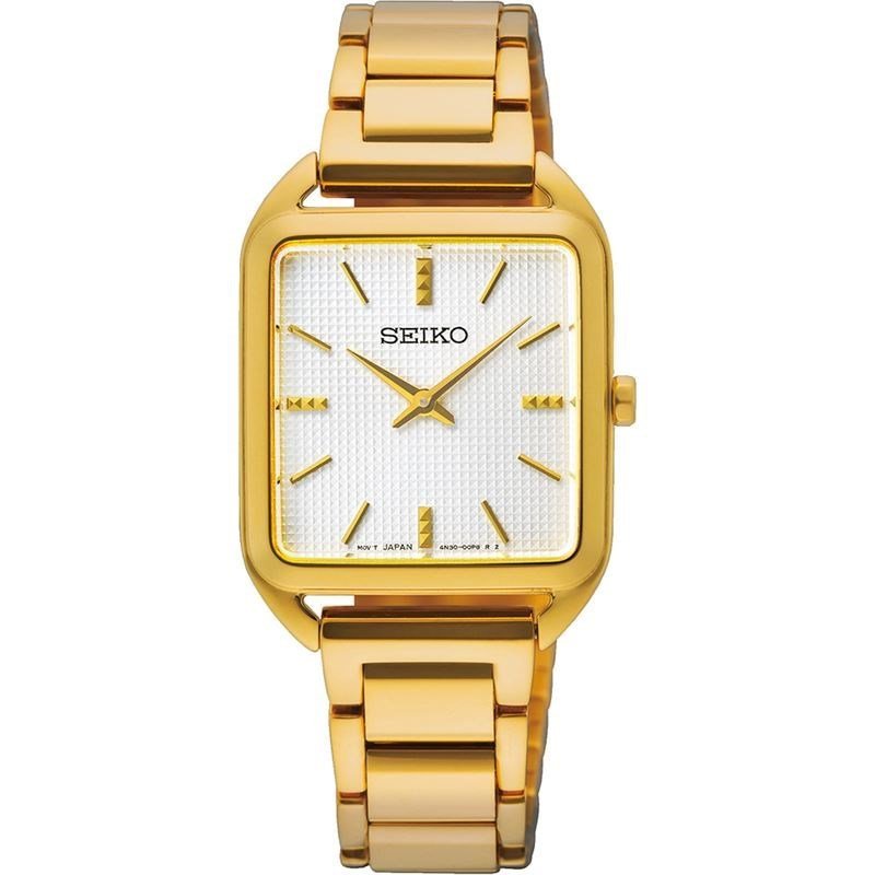 Seiko SWR078P1 Quartz Çelik Altın Rengi Beyaz Kadran 26 mm Kadın Kol Saati