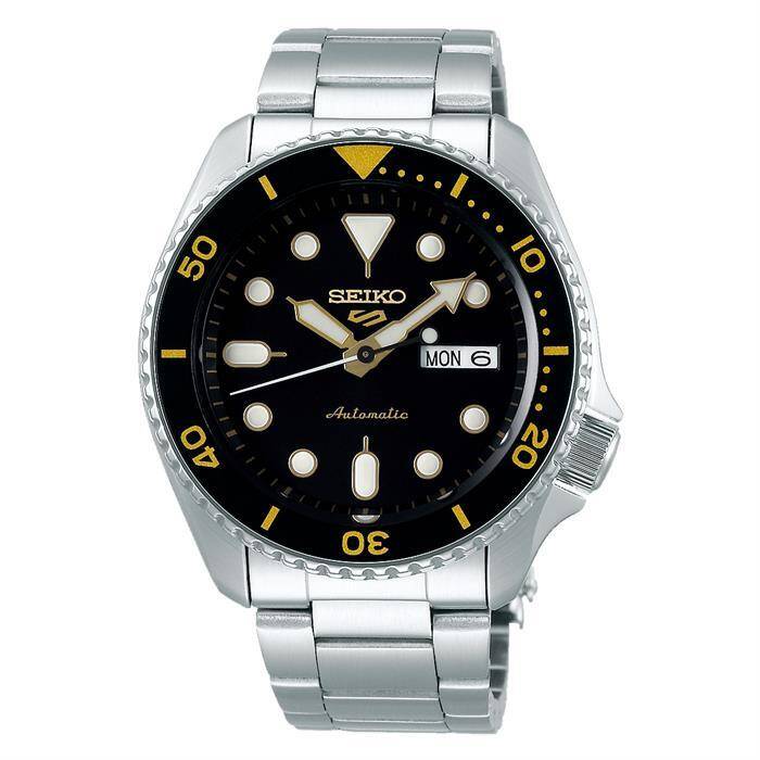 Seiko SRPD57K1 Otomatik Çelik Gri Siyah Kadran 10 ATM 42 mm Erkek Kol Saati