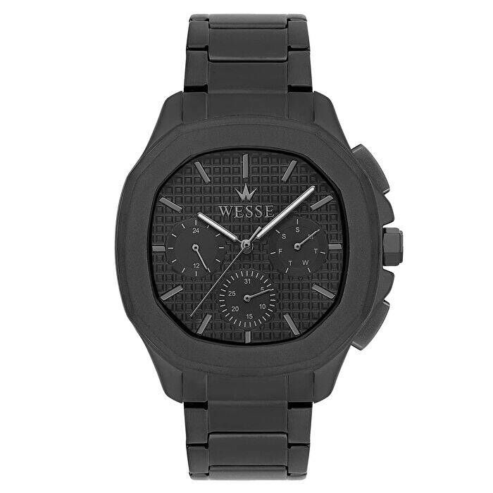 Wesse WWG209401 Quartz Çelik Siyah 44 mm Erkek Kol Saati