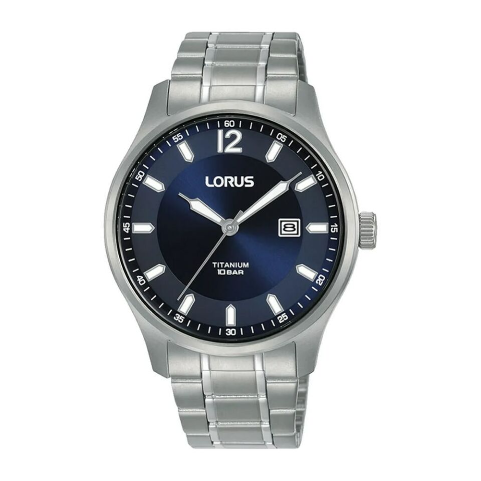 Lorus RH997QX9 Quartz Titanyum Gri Lacivert Kadran 10 ATM 40 mm Erkek Kol Saati