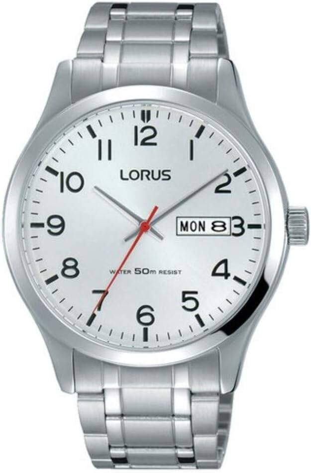 Lorus RXN39DX5 Quartz Çelik Gri Gümüş Beyaz Kadran 40 mm Erkek Kol Saati