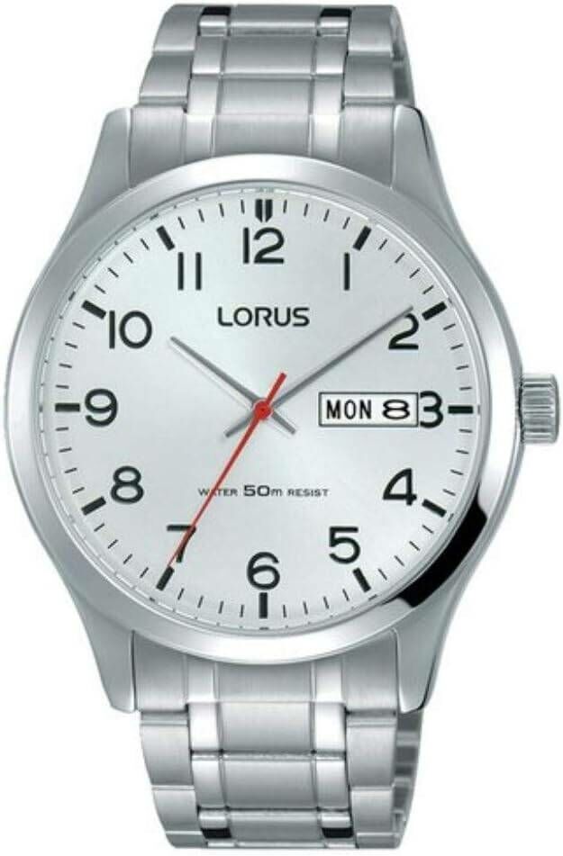 Lorus RXN39DX5 Quartz Çelik Gri Gümüş Beyaz Kadran 40 mm Erkek Kol Saati