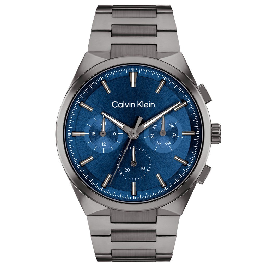 Calvin Klein CK25200443 Quartz Çelik Gri Lacivert Kadran 44 mm Erkek Kol Saati