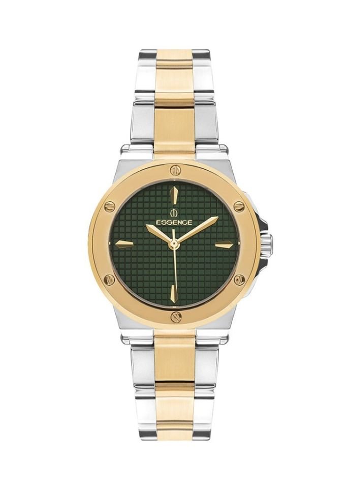 Essence ES6753FE.280 Quartz Çelik Altın /Gri Yeşil 34 mm Kadın Kol Saati