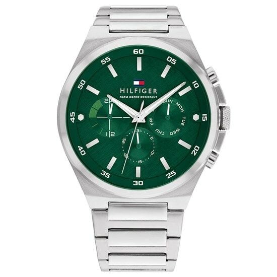 Tommy Hilfiger TH1792088 Quartz Çelik Gri Yeşil Kadran 46 mm Erkek Kol Saati