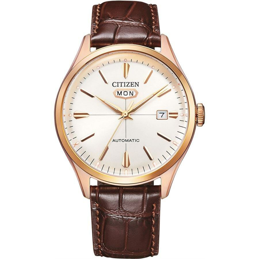 Citizen NH8393-05AE Otomatik Deri Kahverengi 10 ATM 40 mm Erkek Kol Saati