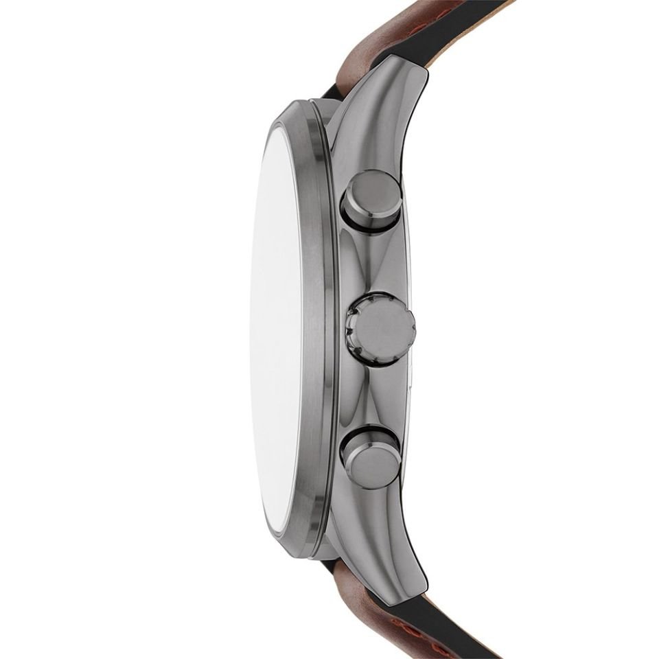Fossil FBQ2814 Quartz Deri Kahverengi Siyah Kadran 44 mm Erkek Kol Saati