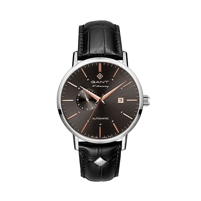 Gant G102002 43 mm Siyah Deri Kordonlu Otomatik Erkek Kol Saati