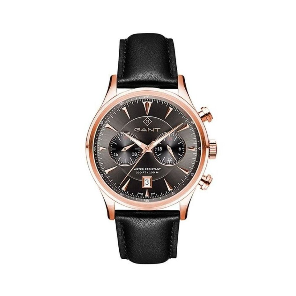 Gant G135006 43 mm Siyah Deri Kordonlu Erkek Kol Saati