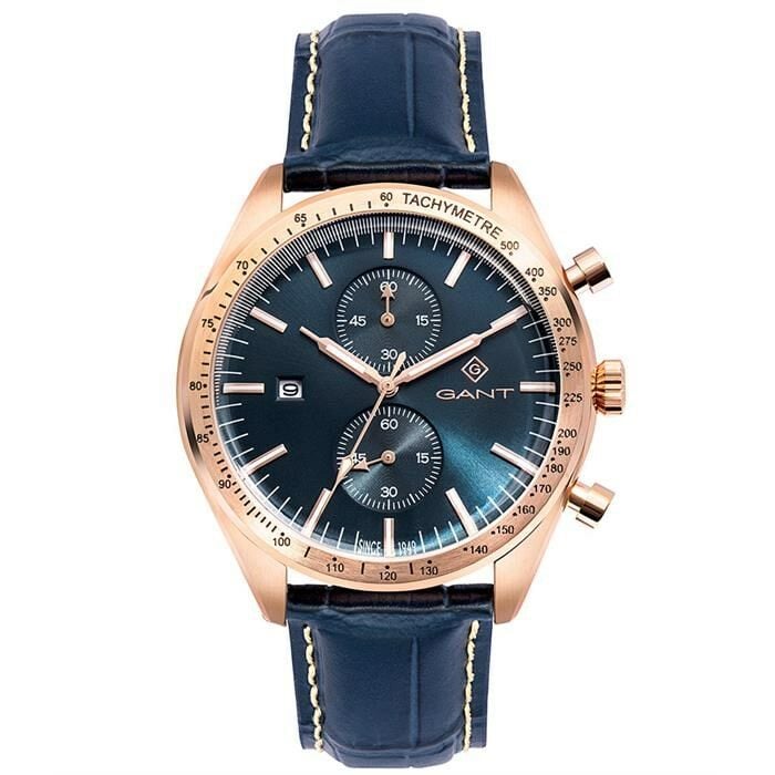 Gant G142004 43 mm Lacivert Deri Kordonlu Erkek Kol Saati
