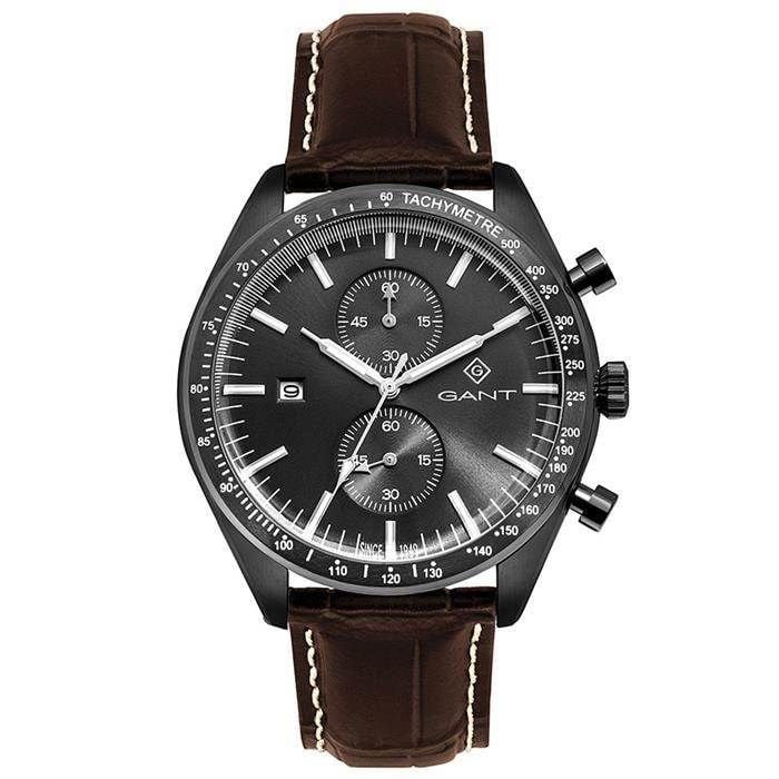 Gant G142005 43 mm Kahverengi Deri Kordonlu Kronolu Erkek Kol Saati