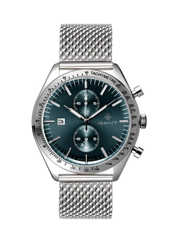 Gant G142007 Quartz 45 mm Gri Hasır Kordonlu Kronolu Erkek Kol Saati