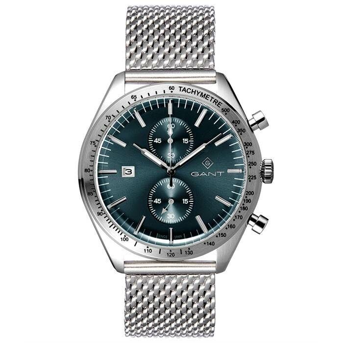 Gant G142007 Quartz 45 mm Gri Hasır Kordonlu Kronolu Erkek Kol Saati