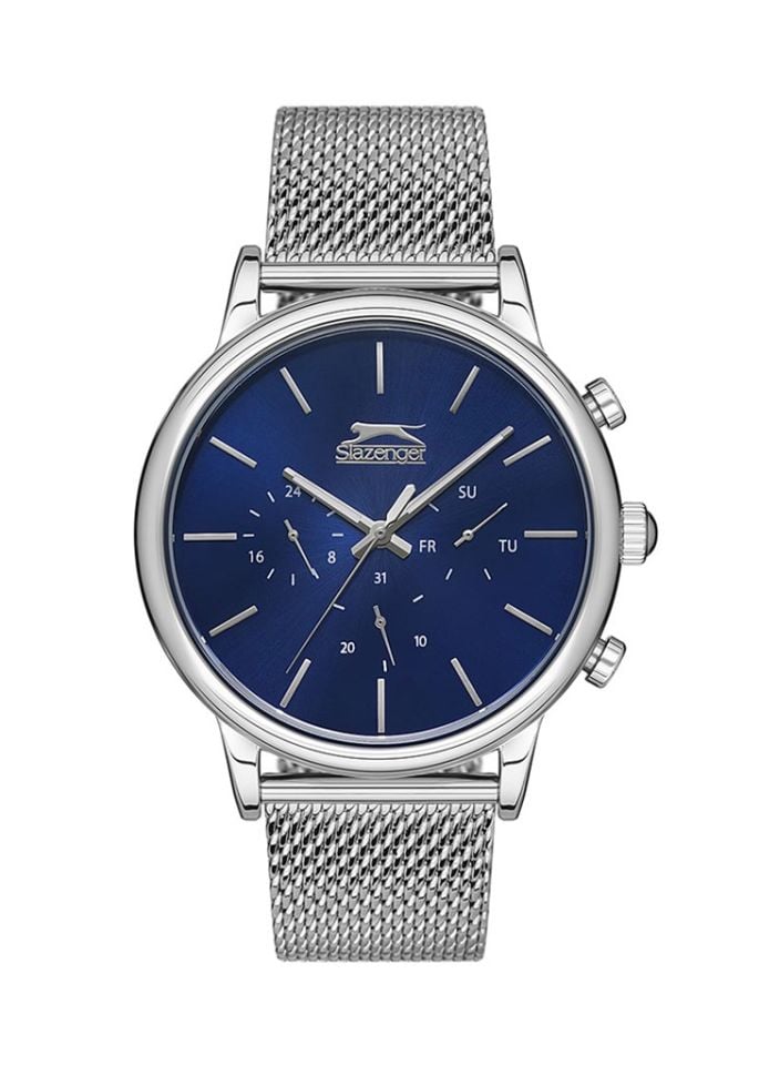 Slazenger SL.09.2029.2.02 Quartz Hasır Gri Lacivert Kadran 46 mm Erkek Kol Saati