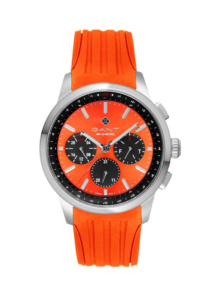 Gant G154011 Quartz Silikon 44 mm Turuncu Erkek Kol Saati