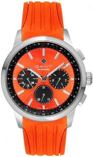Gant G154011 Quartz Silikon 44 mm Turuncu Erkek Kol Saati