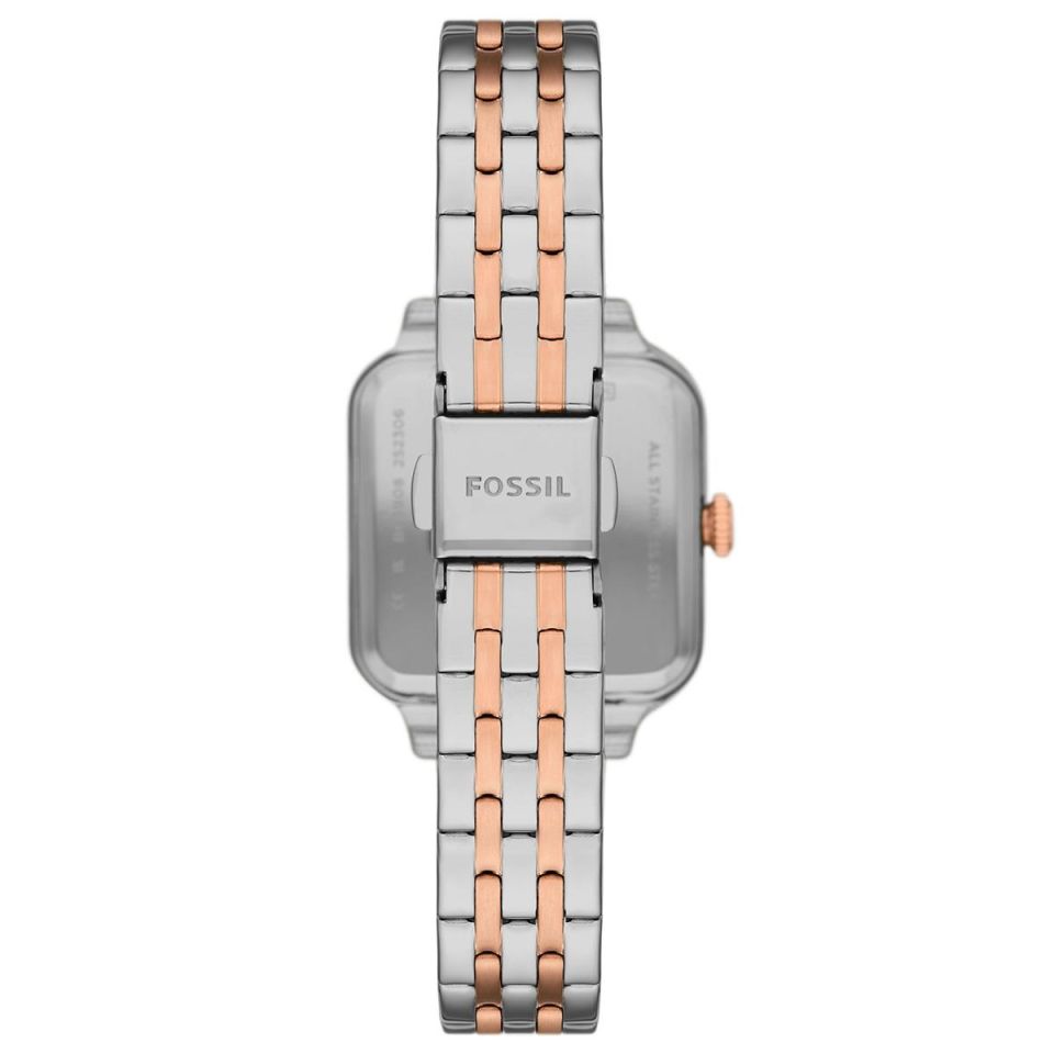 Fossil FBQ3907 Quartz Çelik Rose/Gri Beyaz Kadran 28 mm Kadın Kol Saati
