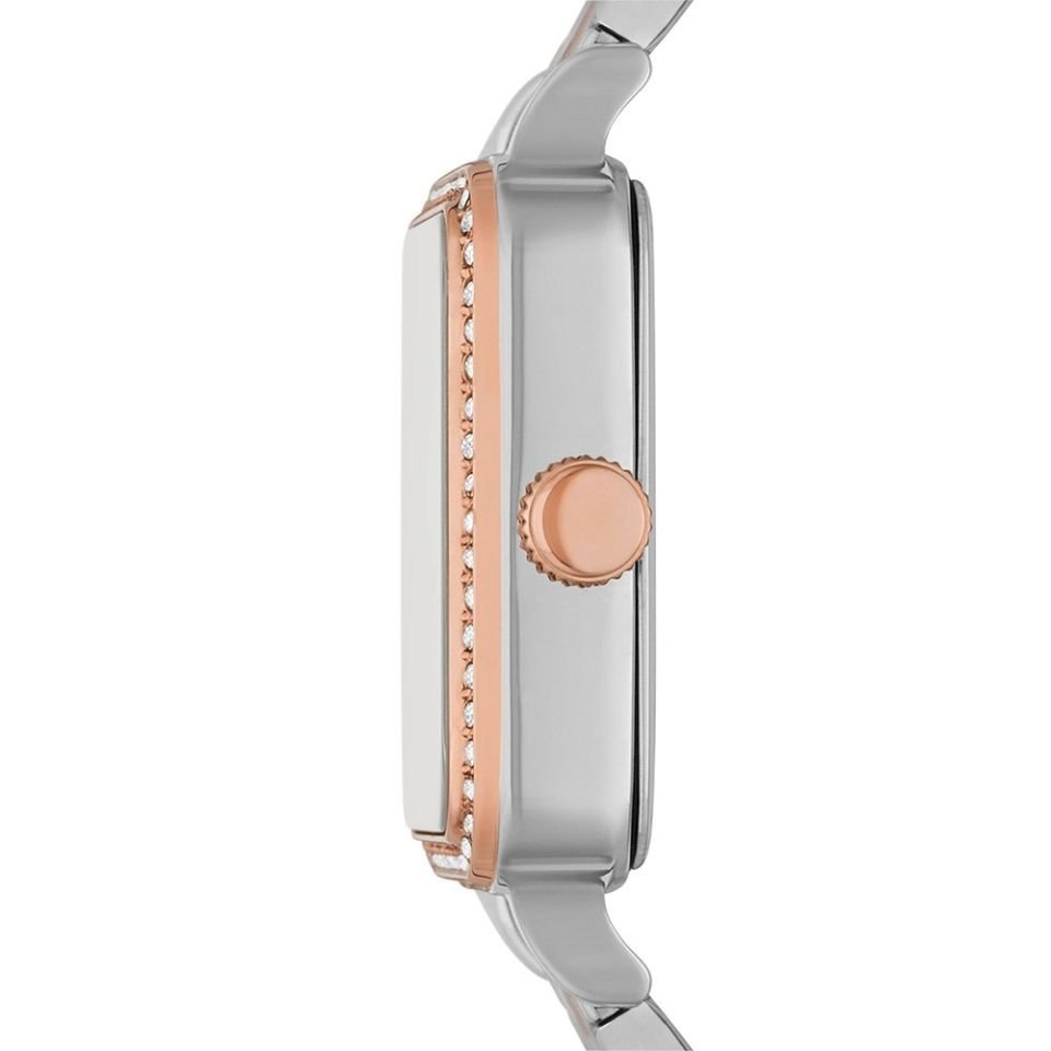 Fossil FBQ3907 Quartz Çelik Rose/Gri Beyaz Kadran 28 mm Kadın Kol Saati