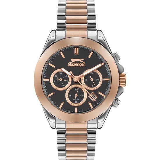Slazenger SL.09.2064.2.02 Quartz Çelik Rose/Gri Siyah Kadan 47 mm Erkek Kol Saati