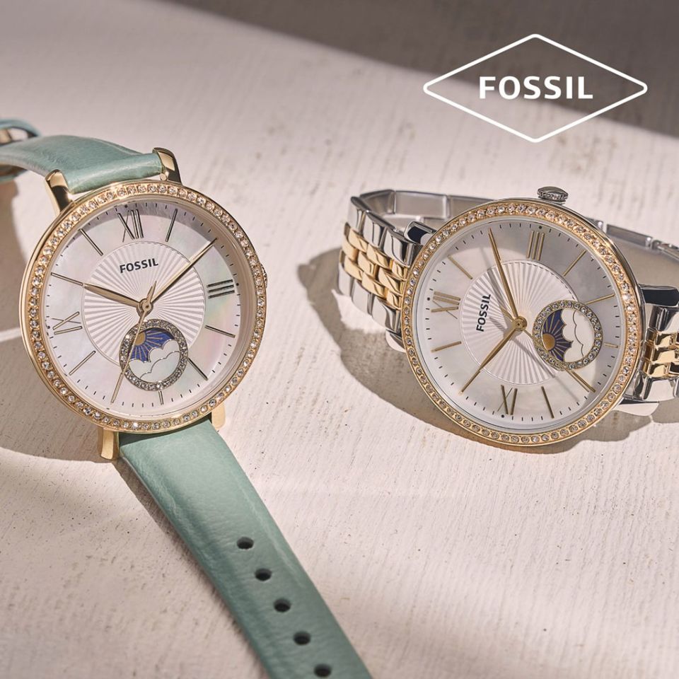 Fossil FES5166 Quartz Çelik Altın/Gri Beyaz Kadran 36 mm Kadın Kol Saati