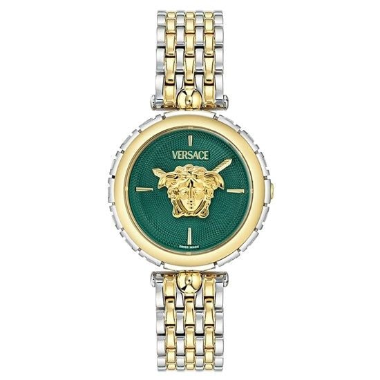 Versace VRSCVE9D00324 Quartz Çelik 38 mm Altın Rengi Yeşil Kadran Kadın Kol Saati