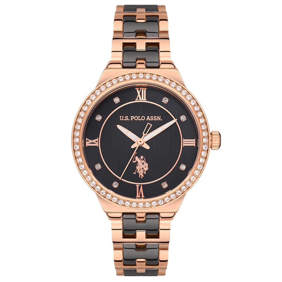 Us polo assn watch rose gold sale