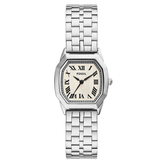 Fossil FES5363 Quartz Çelik Gri Krem Kadran 27 mm Kadın Kol Saati