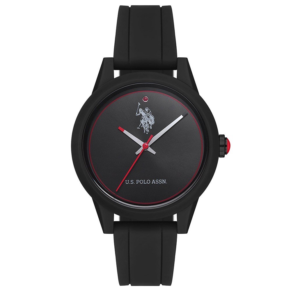 U.S. Polo Assn. USPA2007-03 37 mm Siyah Slikon Kordonlu Kadın Kol Saati