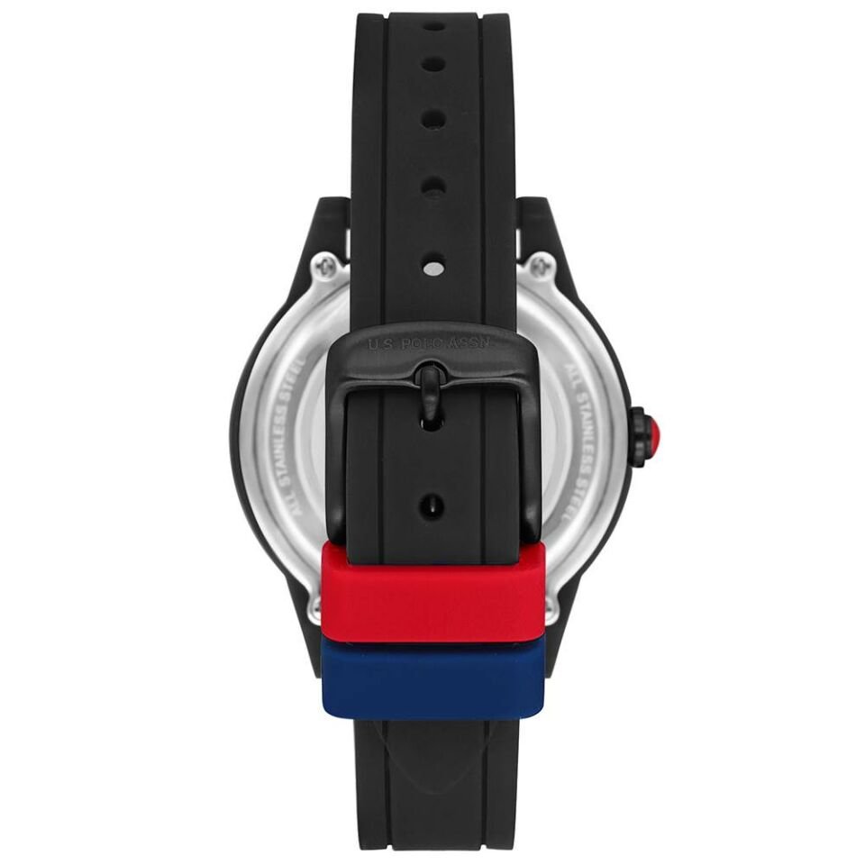 U.S. Polo Assn. USPA2007-03 37 mm Siyah Slikon Kordonlu Kadın Kol Saati