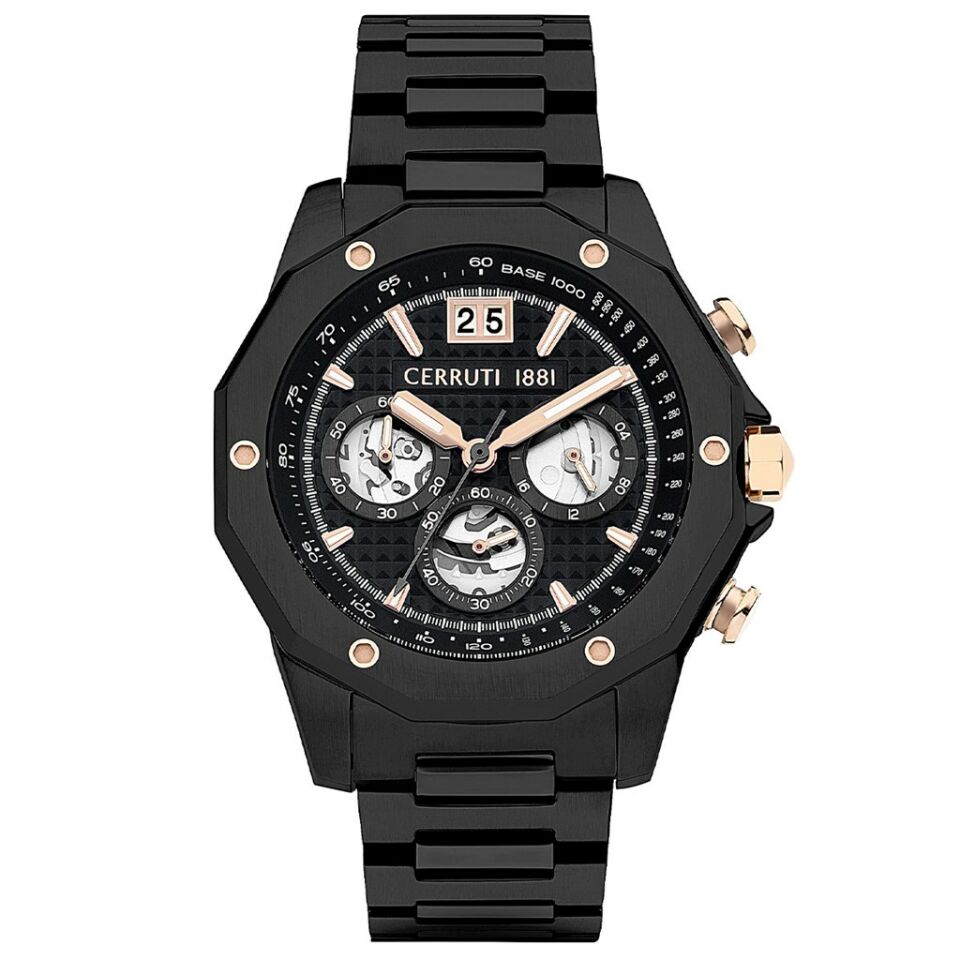 Cerruti 1881 CIWGI2207402 Quartz Çelik Siyah 45 mm Erkek Kol Saati