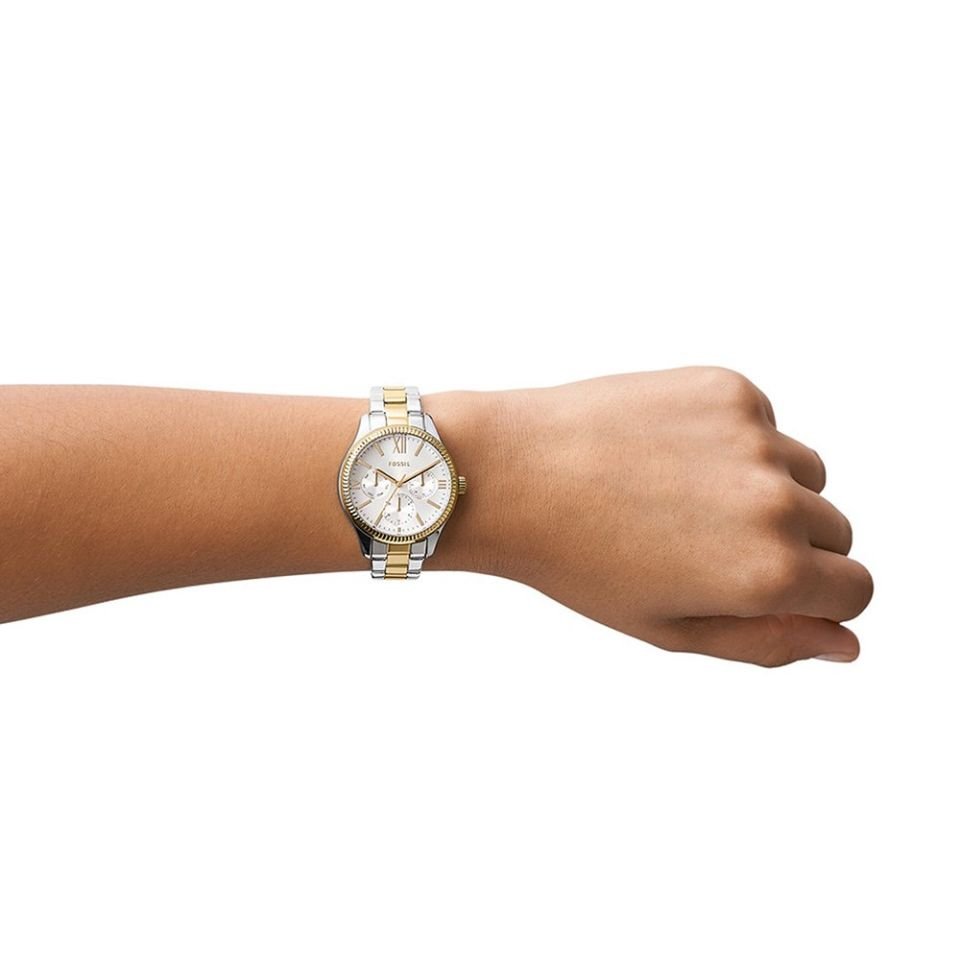 Fossil FBQ2737SET Quartz Çelik Altın/Gri 42 mmx36 mm Çift Saati