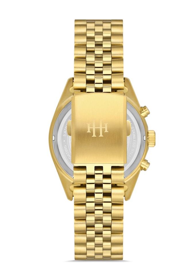 Hislon DT117G-08SG Japon Analog Çelik Altın Rengi 42 mm Erkek Kol Saati