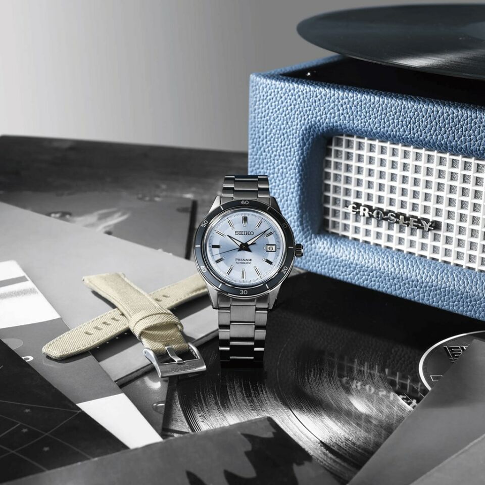 Seiko Presage SRPL19J Otomatik Çelik Gri Mavi Kadran 41 mm Erkek Kol Saati