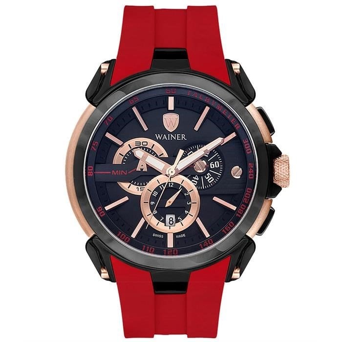 Wainer WA.16910-D Quartz Swiss Made Silikon Kırmızı 48 mm Erkek Kol Saati
