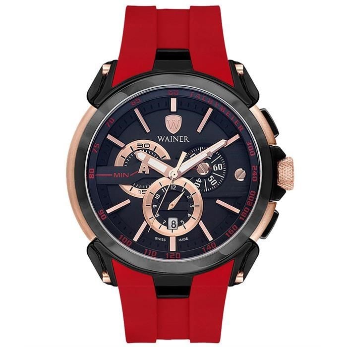 Wainer WA.16910-D Quartz Swiss Made Silikon Kırmızı 48 mm Erkek Kol Saati