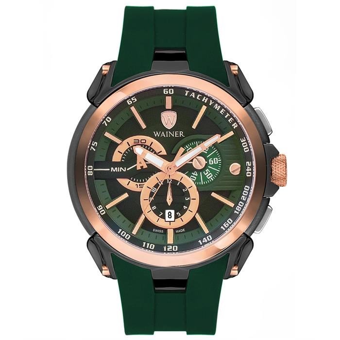 Wainer WA.16910-G Quartz Swiss Made Silikon Yeşil 48 mm Erkek Kol Saati