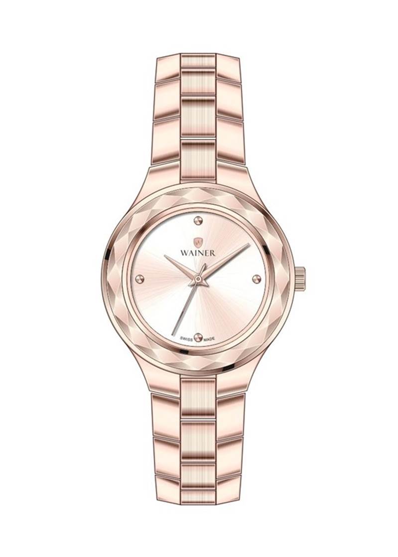 Wainer WA.18041-C Quartz Swiss Made Çelik Rose 34 mm Kadın Kol Saati
