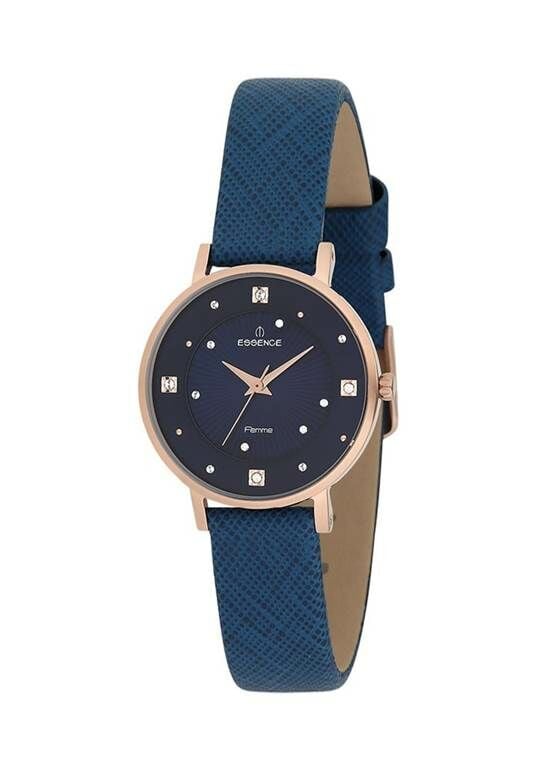 Essence D963.477 Quartz Deri Mavi 28 mm Kadın Kol Saati