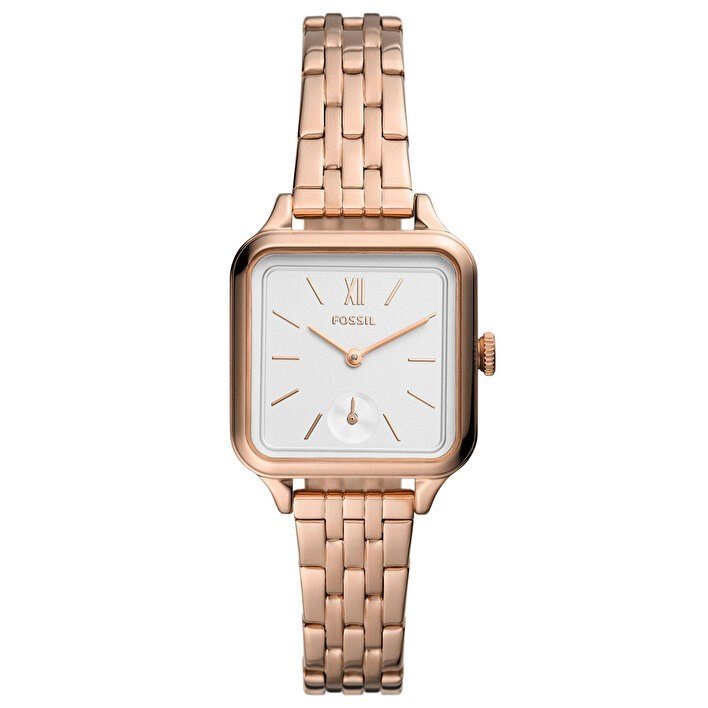 Fossil FBQ3831 Quartz Çelik Rose Beyaz Kadran 28 mm Kadın Kol Saati