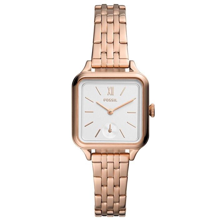Fossil FBQ3831 Quartz Çelik Rose Beyaz Kadran 28 mm Kadın Kol Saati