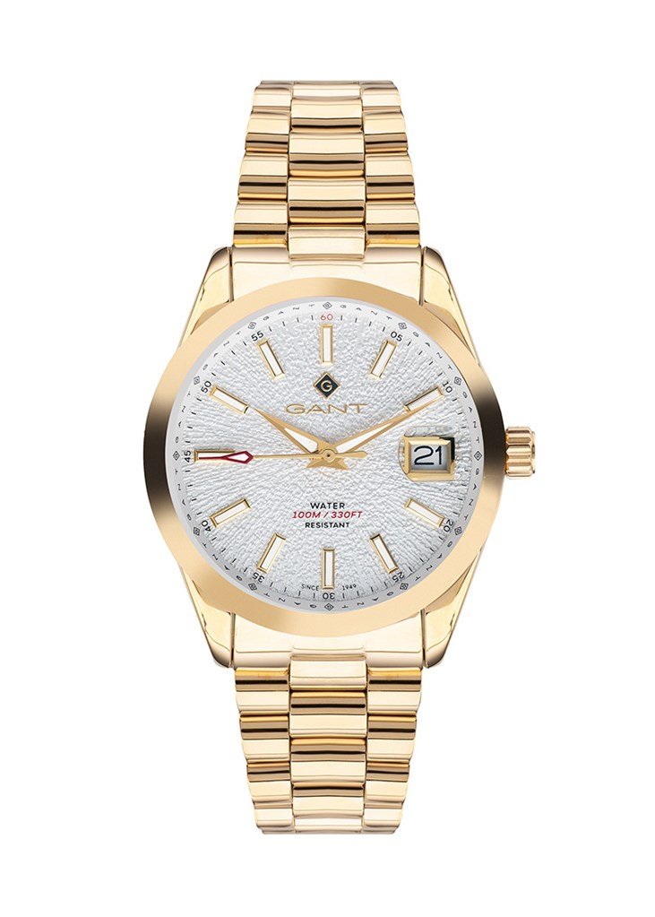 Gant G163007 Quartz Çelik Altın Rengi Beyaz Kadran 10 ATM 38 mm Kadın Kol Saati