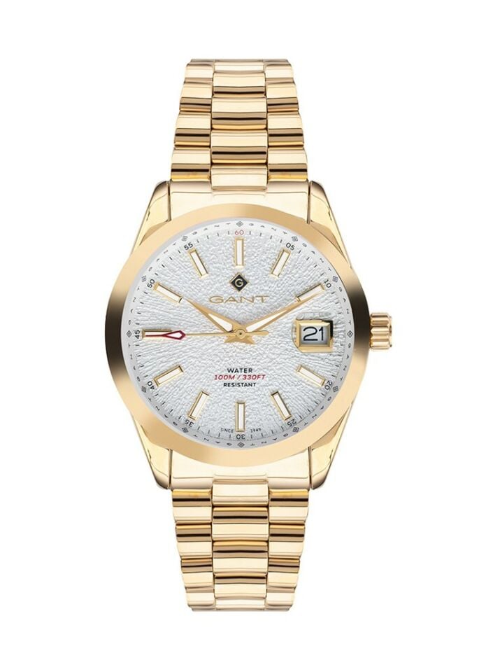 Gant G163007 Quartz Çelik Altın Rengi Beyaz Kadran 10 ATM 38 mm Kadın Kol Saati